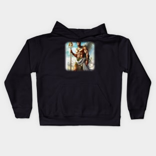 Painting of a Greek god Kids Hoodie